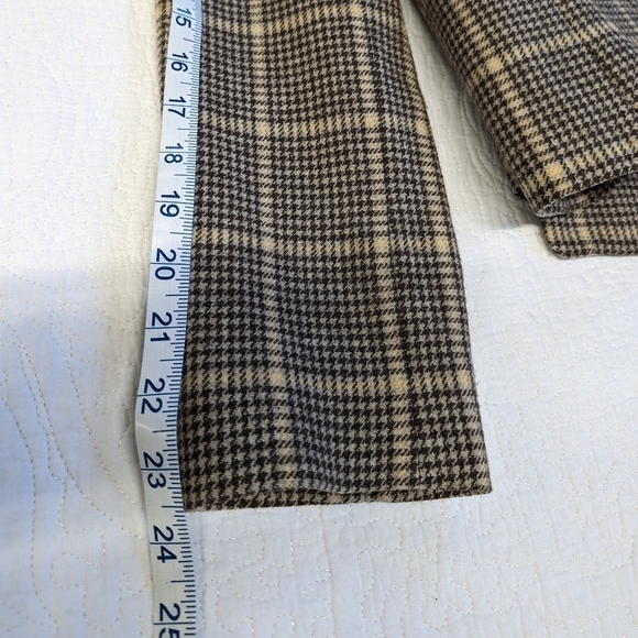 VINTAGE Pendleton Brown Wool Plaid Skirt Suit with Blazer 10 - Picture 12 of 13